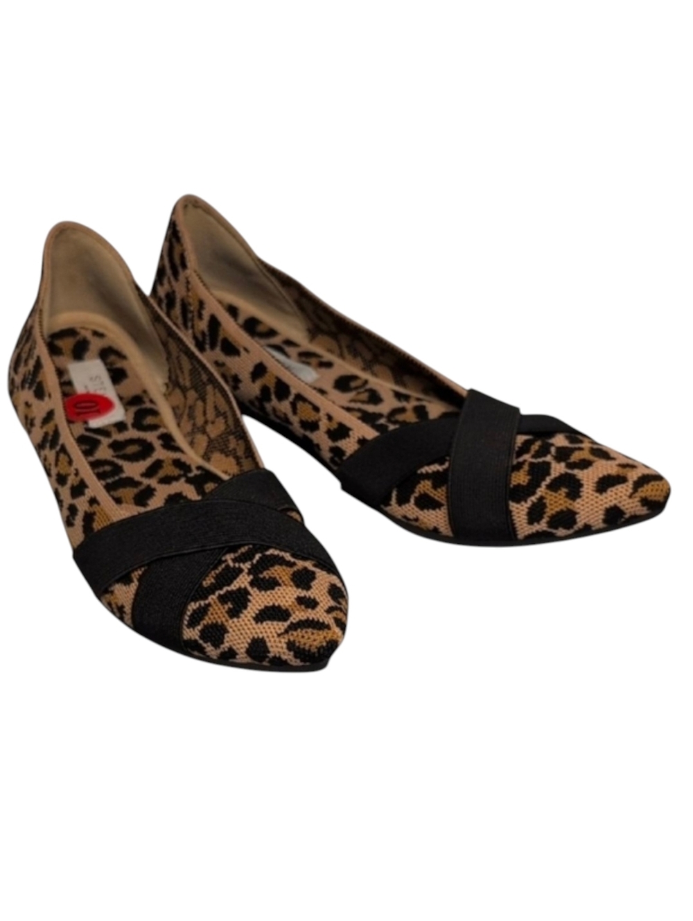 Steven By Steve Madden Knit Pointy Leopard Print Flats Size 10
